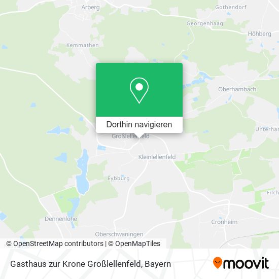 Gasthaus zur Krone Großlellenfeld Karte