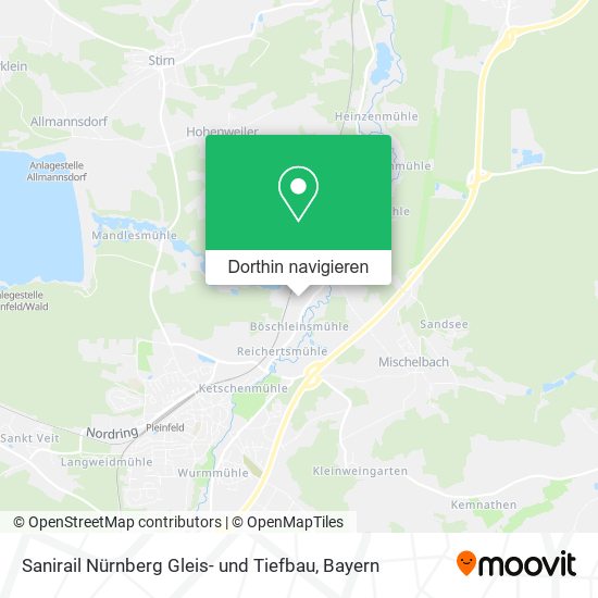 Sanirail Nürnberg Gleis- und Tiefbau Karte