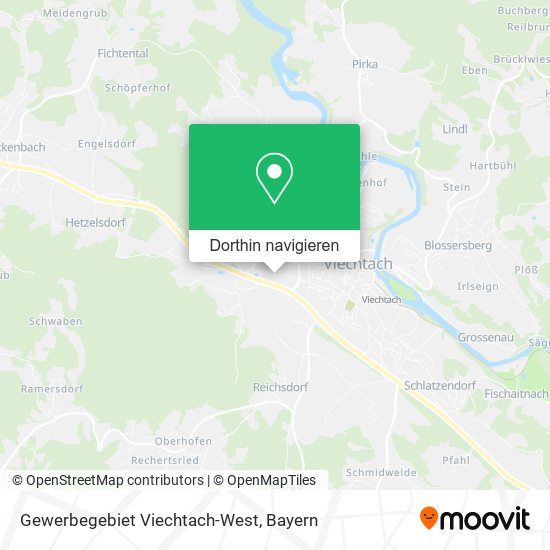 Gewerbegebiet Viechtach-West Karte