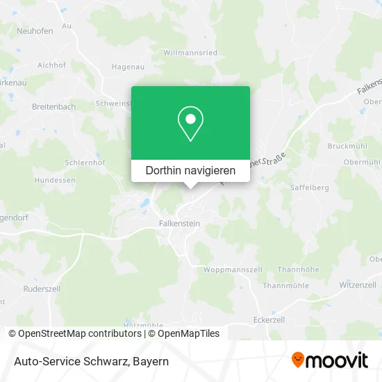 Auto-Service Schwarz Karte