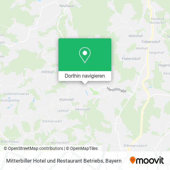 Mitterbiller Hotel und Restaurant Betriebs Karte