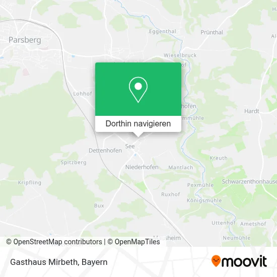 Gasthaus Mirbeth Karte