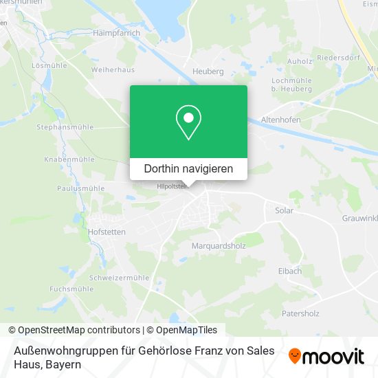 Außenwohngruppen für Gehörlose Franz von Sales Haus Karte