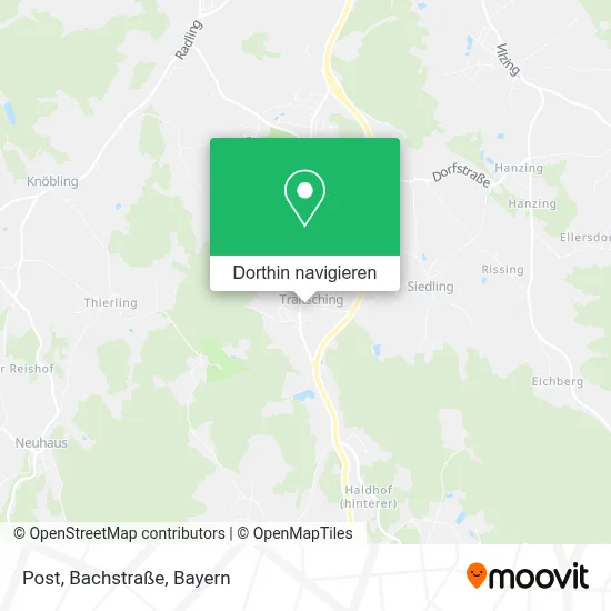 Post, Bachstraße Karte