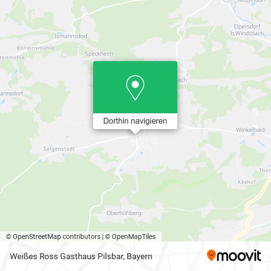 Weißes Ross Gasthaus Pilsbar Karte