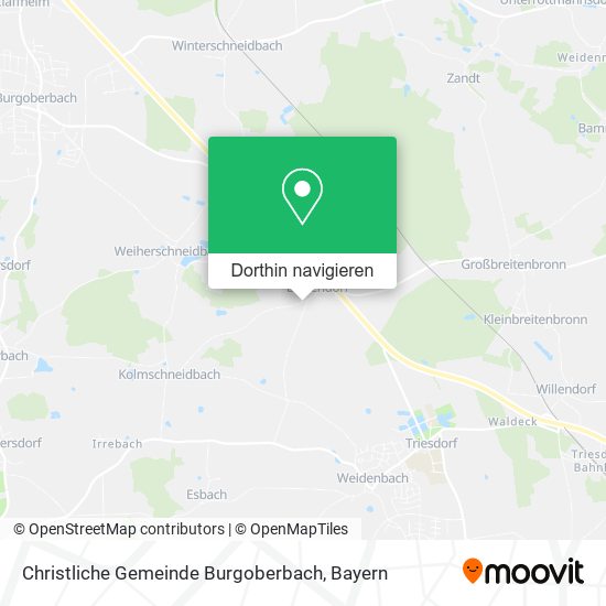 Christliche Gemeinde Burgoberbach Karte