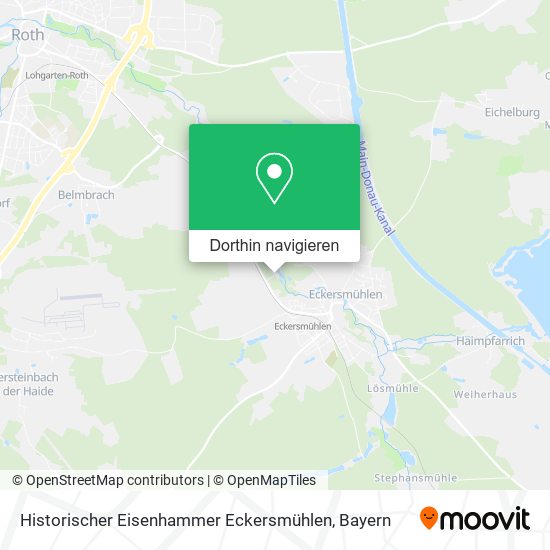 Historischer Eisenhammer Eckersmühlen Karte