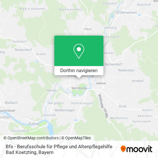 Bfs - Berufsschule für Pflege und Altenpflegehilfe Bad Koetzting Karte
