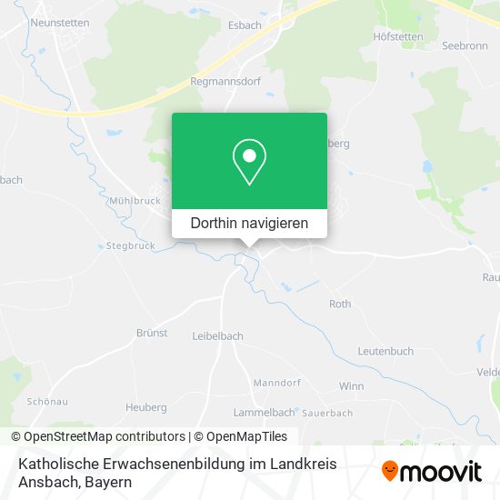 Katholische Erwachsenenbildung im Landkreis Ansbach Karte