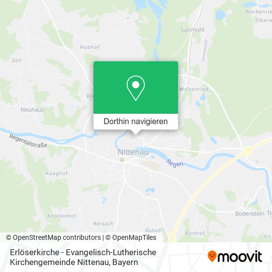 Erlöserkirche - Evangelisch-Lutherische Kirchengemeinde Nittenau Karte