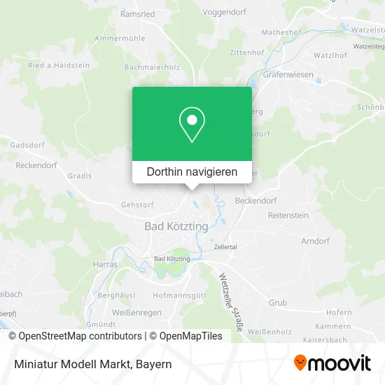 Miniatur Modell Markt Karte