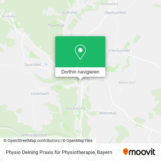 Physio Deining Praxis für Physiotherapie Karte