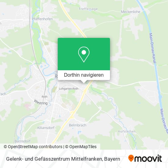 Gelenk- und Gefässzentrum Mittelfranken Karte