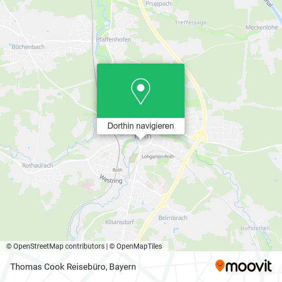 Thomas Cook Reisebüro Karte