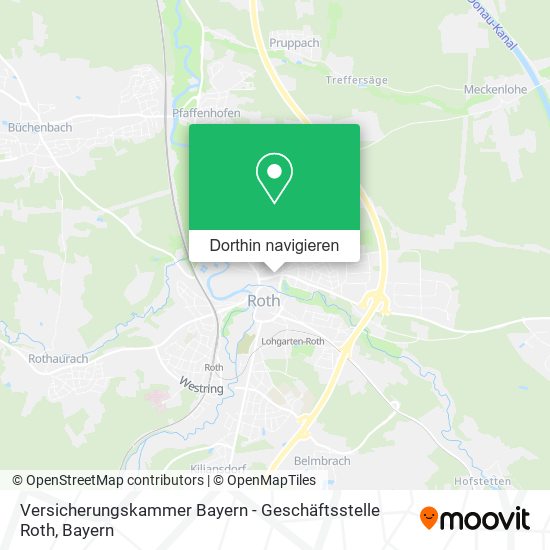 Versicherungskammer Bayern - Geschäftsstelle Roth Karte
