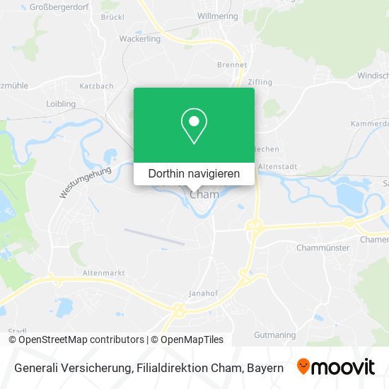 Generali Versicherung, Filialdirektion Cham Karte