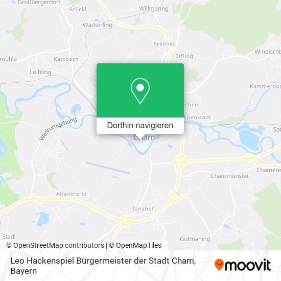 Leo Hackenspiel Bürgermeister der Stadt Cham Karte