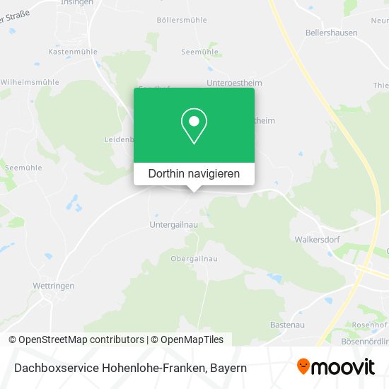 Dachboxservice Hohenlohe-Franken Karte