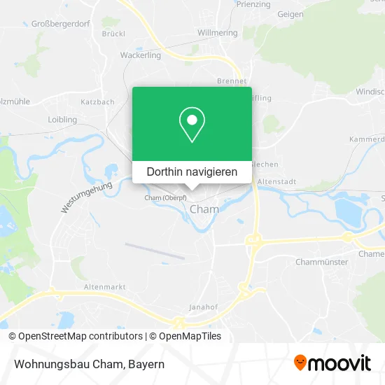 Wohnungsbau Cham Karte