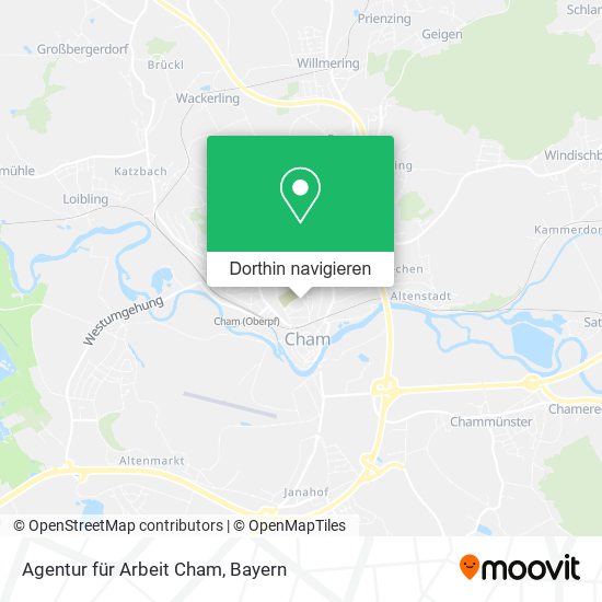 Agentur für Arbeit Cham Karte