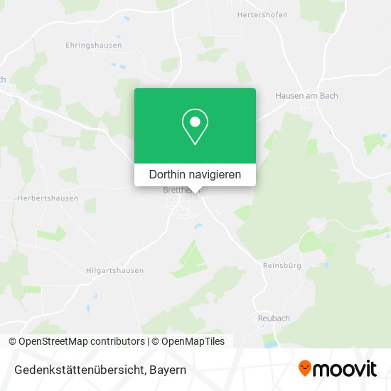 Gedenkstättenübersicht Karte