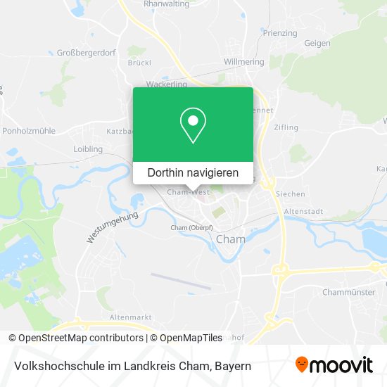 Volkshochschule im Landkreis Cham Karte