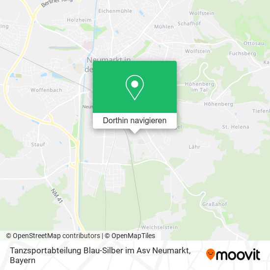 Tanzsportabteilung Blau-Silber im Asv Neumarkt Karte