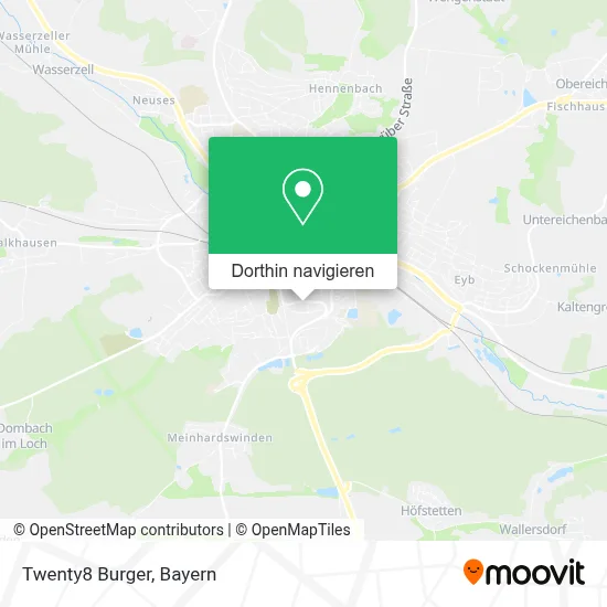 Twenty8 Burger Karte