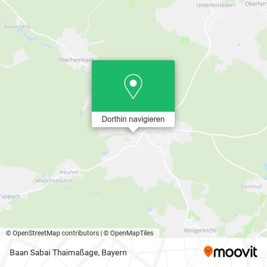 Baan Sabai Thaimaßage Karte