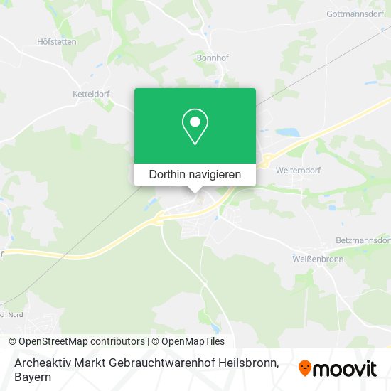 Archeaktiv Markt Gebrauchtwarenhof Heilsbronn Karte