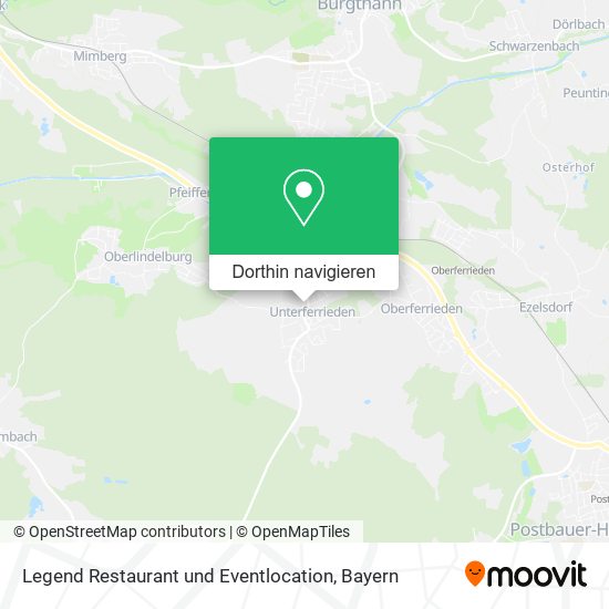 Legend Restaurant und Eventlocation Karte