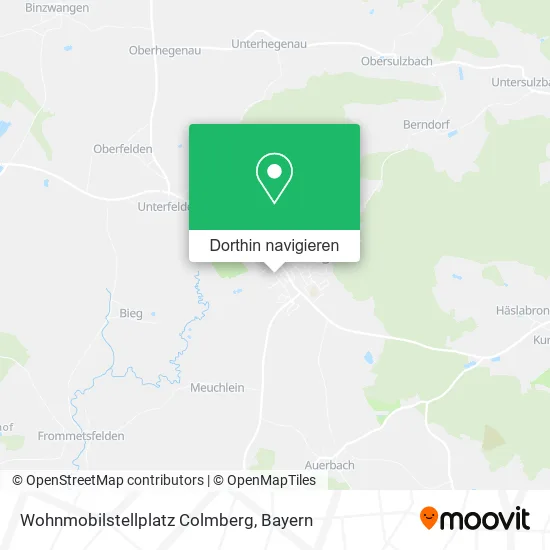 Wohnmobilstellplatz Colmberg Karte