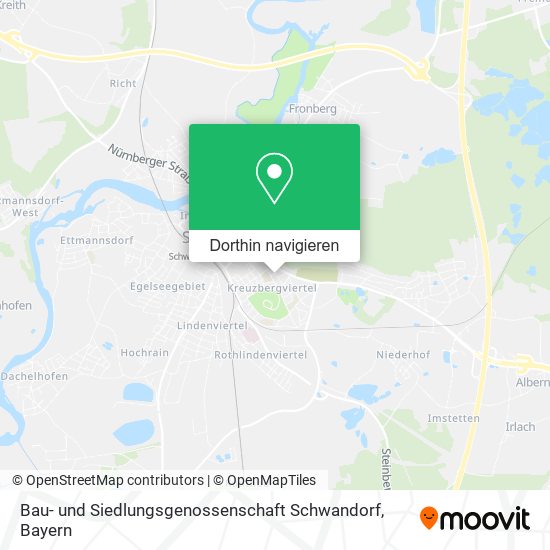 Bau- und Siedlungsgenossenschaft Schwandorf Karte