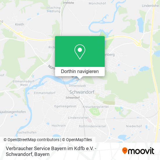 Verbraucher Service Bayern im Kdfb e.V. - Schwandorf Karte