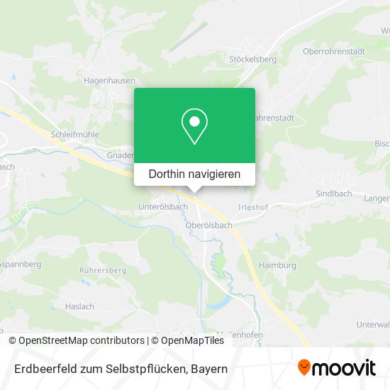 Erdbeerfeld zum Selbstpflücken Karte