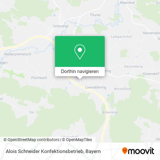 Alois Schneider Konfektionsbetrieb Karte