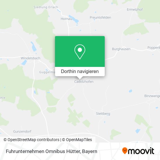 Fuhrunternehmen Omnibus Hütter Karte
