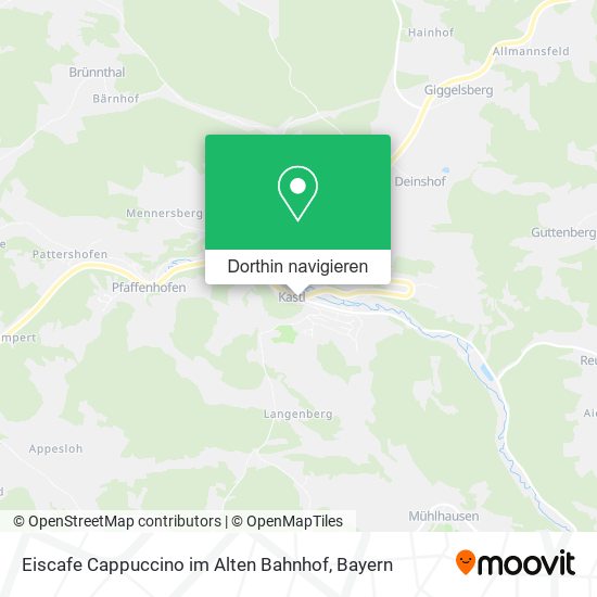 Eiscafe Cappuccino im Alten Bahnhof Karte