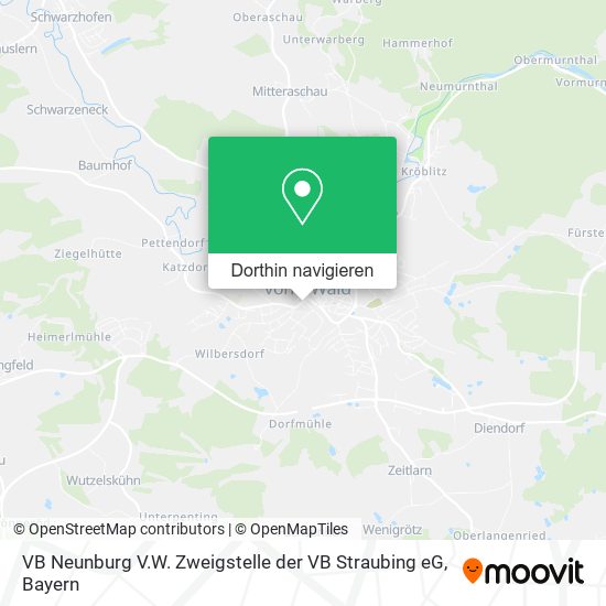 VB Neunburg V.W. Zweigstelle der VB Straubing eG Karte