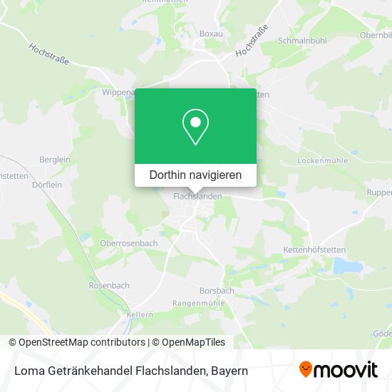 Loma Getränkehandel Flachslanden Karte