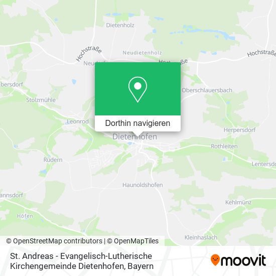 St. Andreas - Evangelisch-Lutherische Kirchengemeinde Dietenhofen Karte
