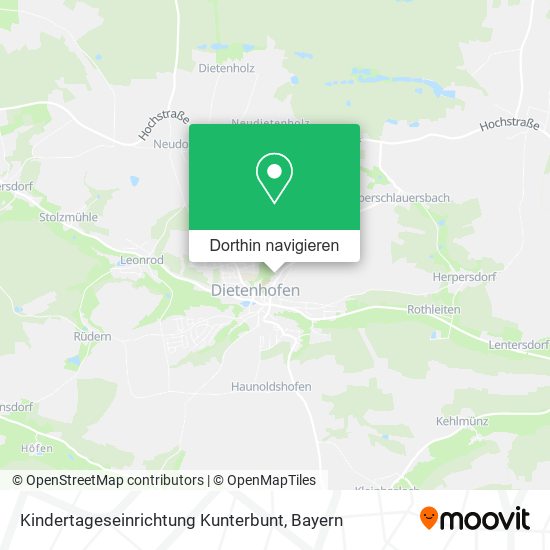Kindertageseinrichtung Kunterbunt Karte