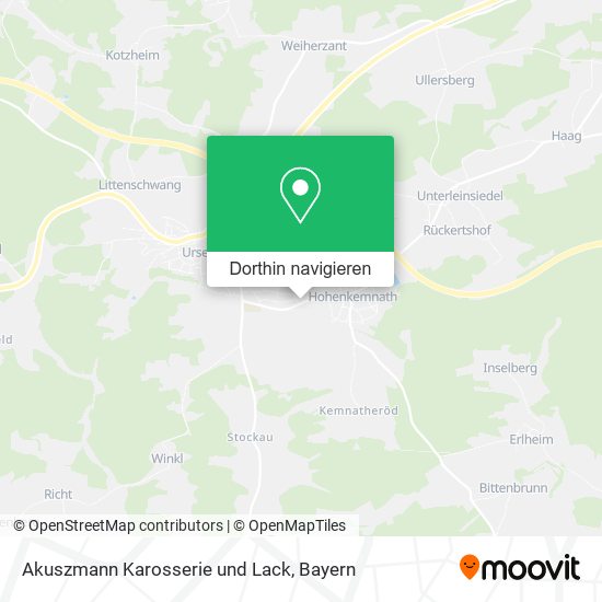 Akuszmann Karosserie und Lack Karte