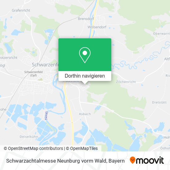 Schwarzachtalmesse Neunburg vorm Wald Karte