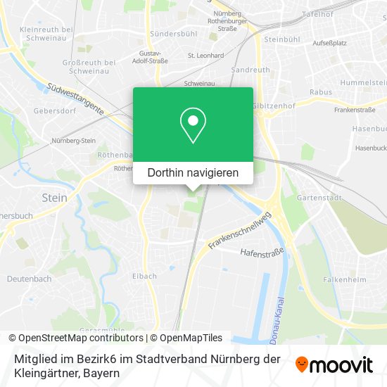 Mitglied im Bezirk6 im Stadtverband Nürnberg der Kleingärtner Karte