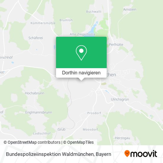 Bundespolizeiinspektion Waldmünchen Karte