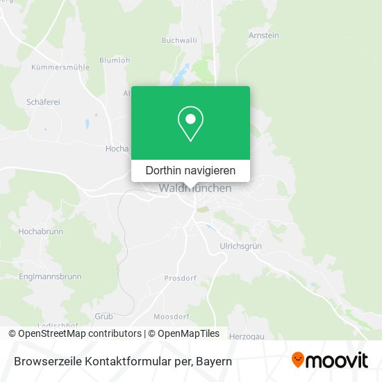 Browserzeile Kontaktformular per Karte