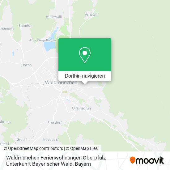 Waldmünchen Ferienwohnungen Oberpfalz Unterkunft Bayerischer Wald Karte