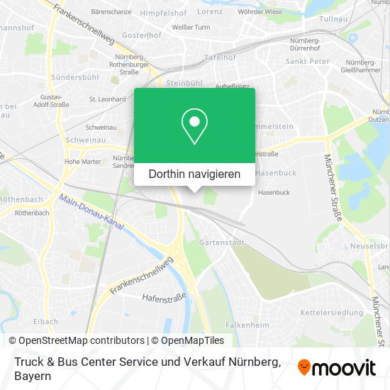 Truck & Bus Center Service und Verkauf Nürnberg Karte