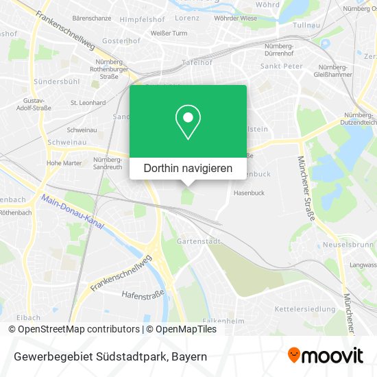 Gewerbegebiet Südstadtpark Karte